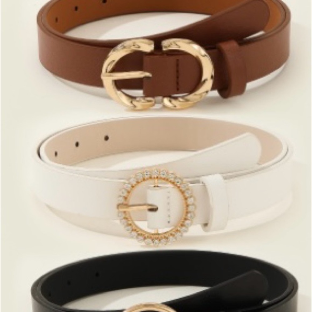 3 Fashion Belts .. Size70 New Never Worn